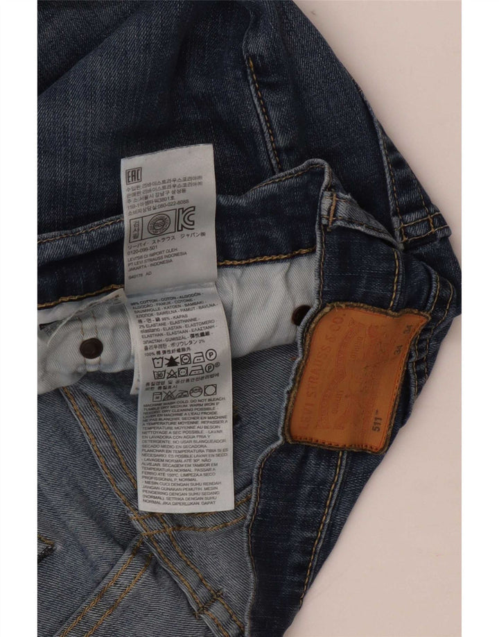 Levi's Mens 511 Slim Jeans W34 L34 Blue Cotton