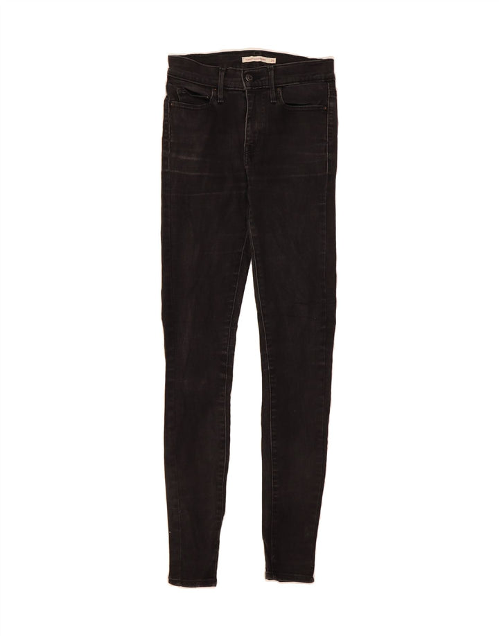 LEVI'S Womens Super Skinny Jeans W26 L32 Black Cotton Vintage Levi's and Second-Hand Levi's from Messina Hembry 