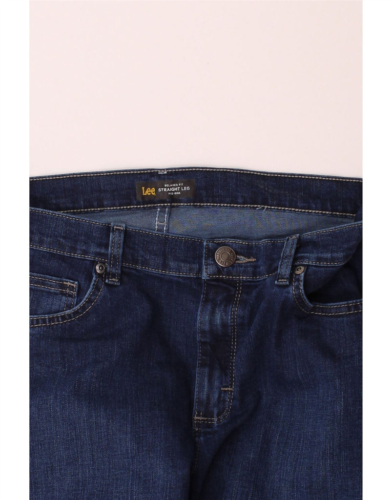 LEE Womens Mid Rise Relaxed Fit Straight Jeans US 12 Large W32 L31 Blue Vintage Lee and Second-Hand Lee from Messina Hembry 