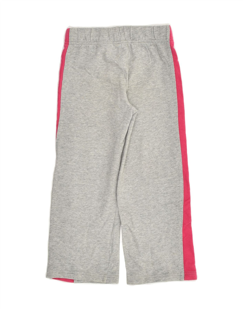 NIKE Girls Tracksuit Trousers 5-6 Years Medium Grey Colourblock Cotton | Vintage Nike | Thrift | Second-Hand Nike | Used Clothing | Messina Hembry 