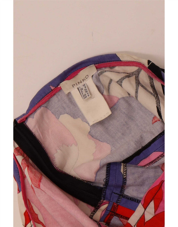 Pinko Womens Mini Skirt UK 8 Small W30 Multicoloured Floral