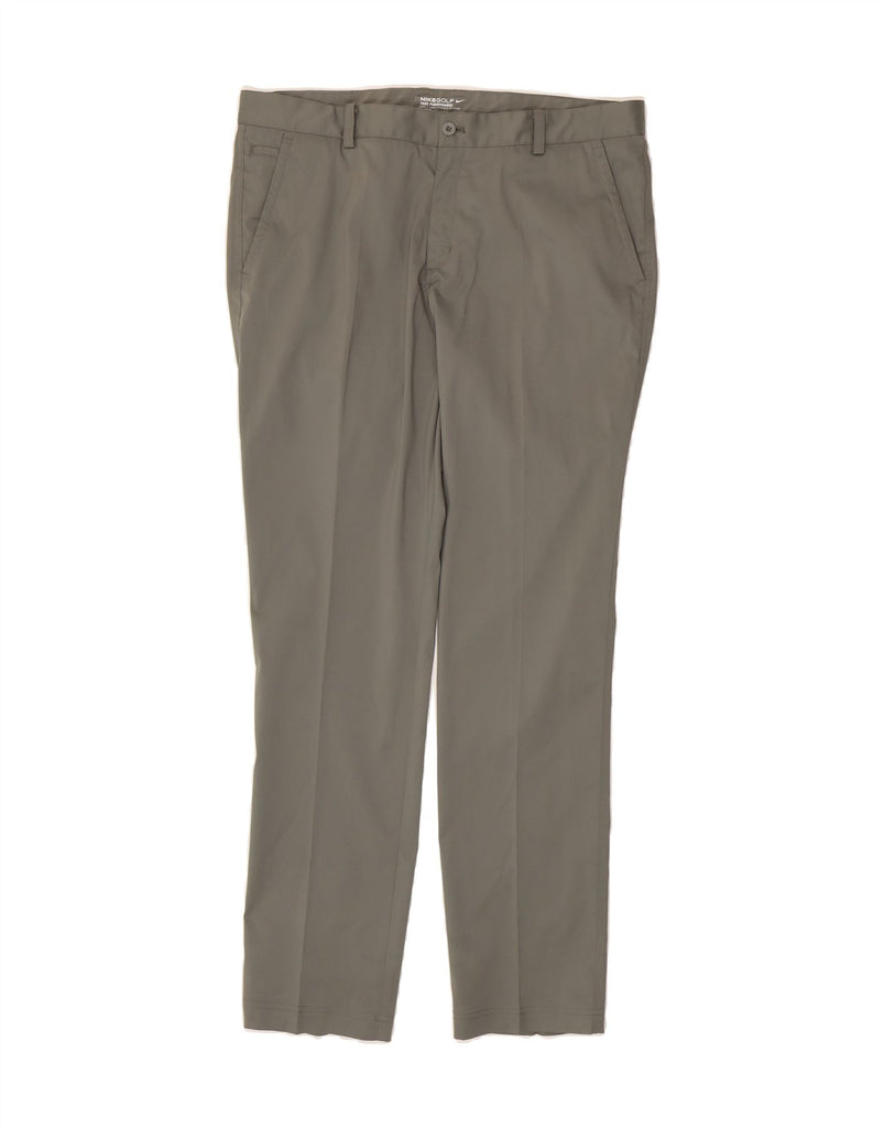 NIKE Mens Dri Fit Slim Chino Trousers W36 L34 Grey Polyester Vintage Nike and Second-Hand Nike from Messina Hembry 