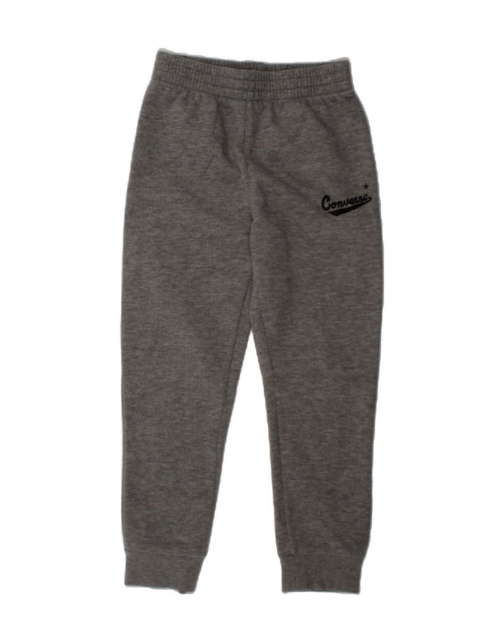 CONVERSE Boys Tracksuit Trousers Joggers 6-7 Years  Grey Cotton Vintage Converse and Second-Hand Converse from Messina Hembry 