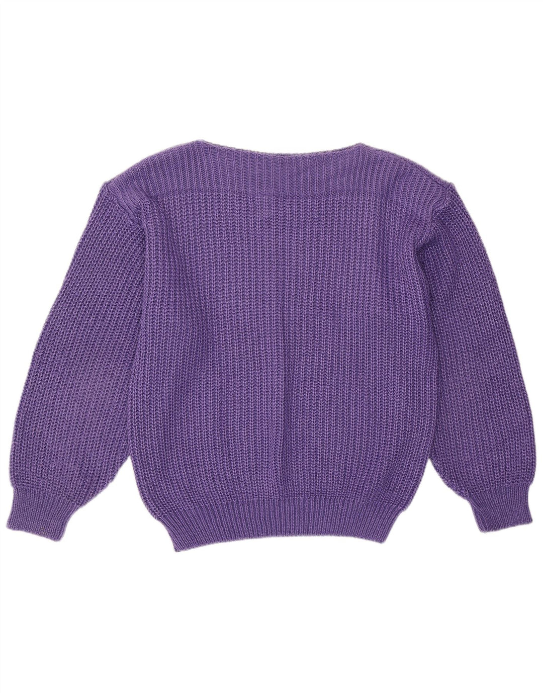 VINTAGE Womens Boat Neck Jumper Sweater EU 40/42 Medium Purple Acrylic