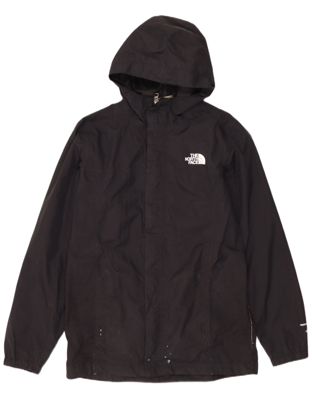 The North Face Boys Hooded Rain Jacket 14-15 Years XL Black Nylon