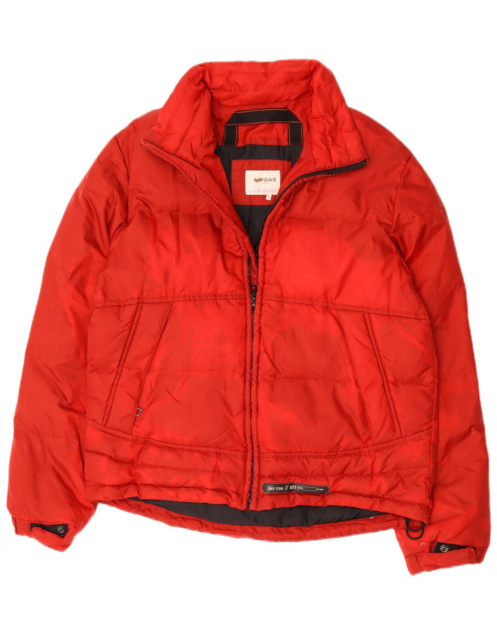 Gas Mens Padded Jacket UK 38 Medium Red Polyamide