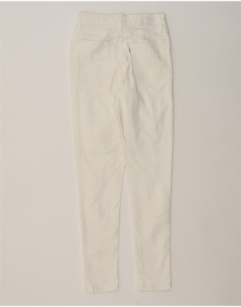 LEVI'S Womens Water Less Skinny Jeans W27 L28 Off White Cotton Vintage Levi's and Second-Hand Levi's from Messina Hembry 