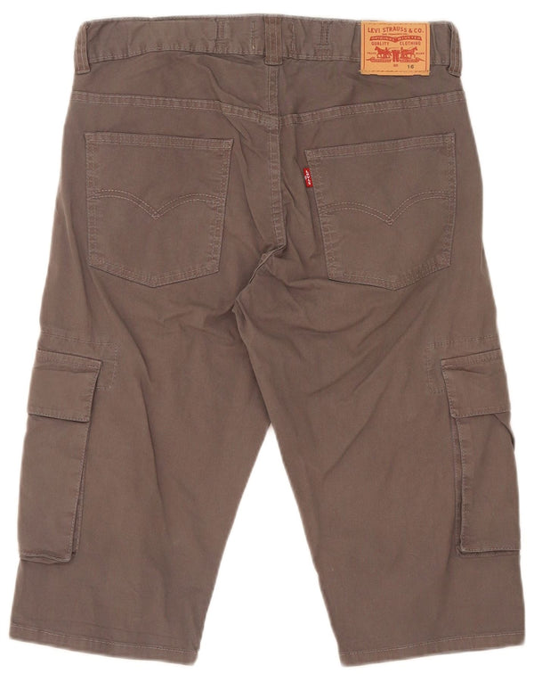Levi's Boys Cargo Bermuda Shorts 15-16 Years W28 Grey Cotton