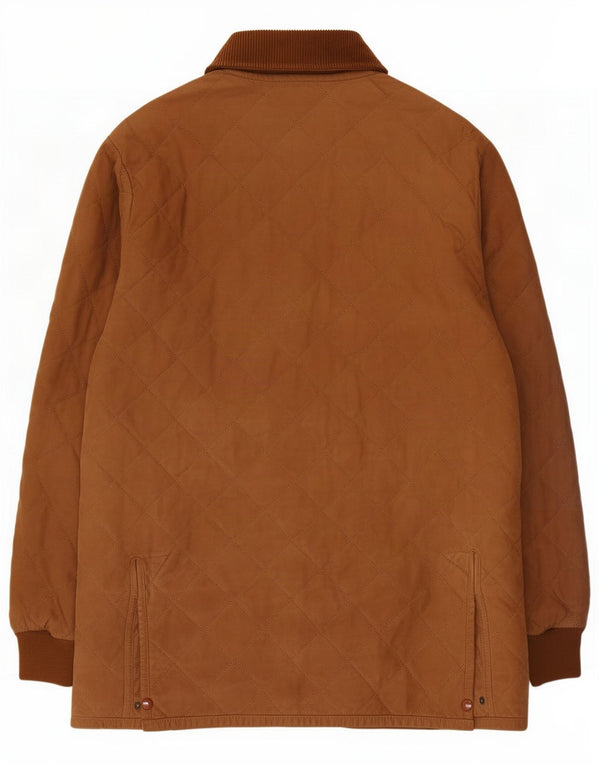 Tincati Milano Mens Quilted Jacket UK 40 Large Brown