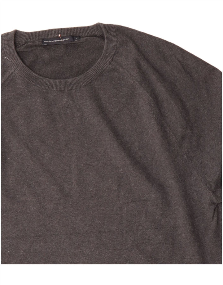 FRENCH CONNECTION Mens Sweatshirt Jumper Large Grey Cotton