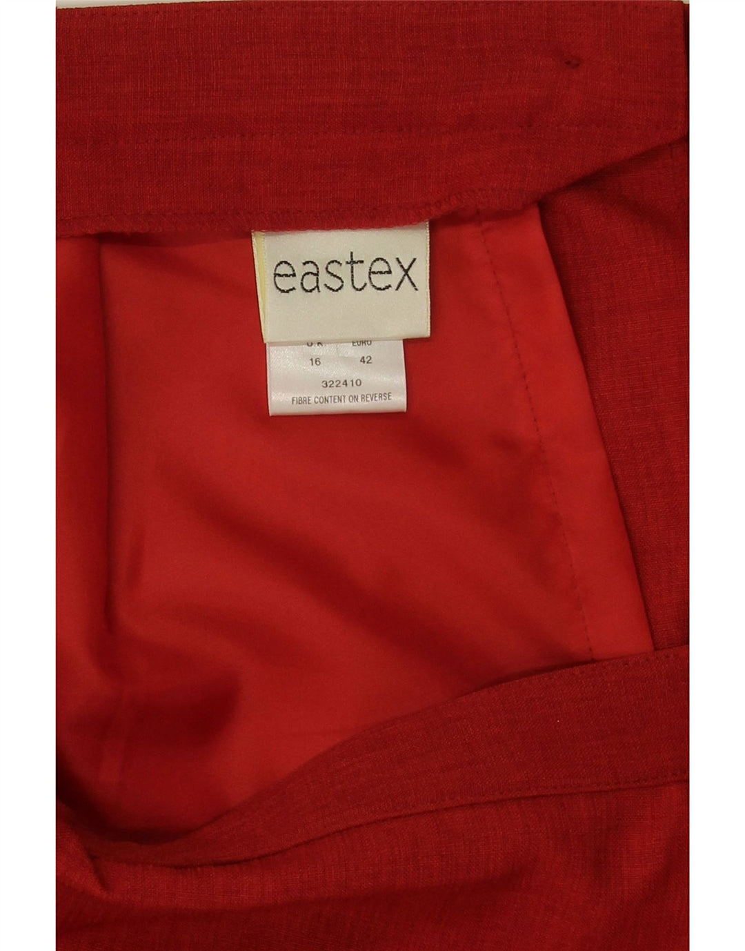 Eastex Womens Pencil Skirt UK 16 Large W30 Red Polyester