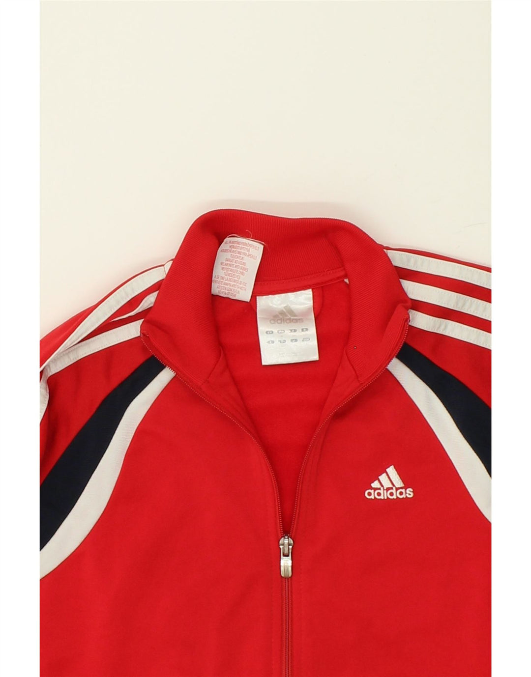 ADIDAS Boys Graphic Tracksuit Top Jacket 11-12 Years Red Colourblock Vintage Adidas and Second-Hand Adidas from Messina Hembry 