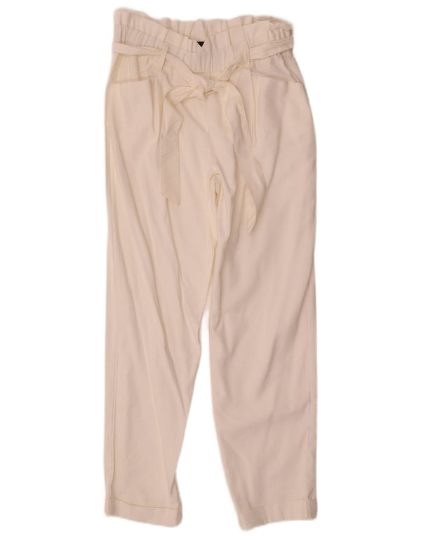 Zara Womens Trafaluc High Waist Casual Trousers Medium W28 L27 Off White