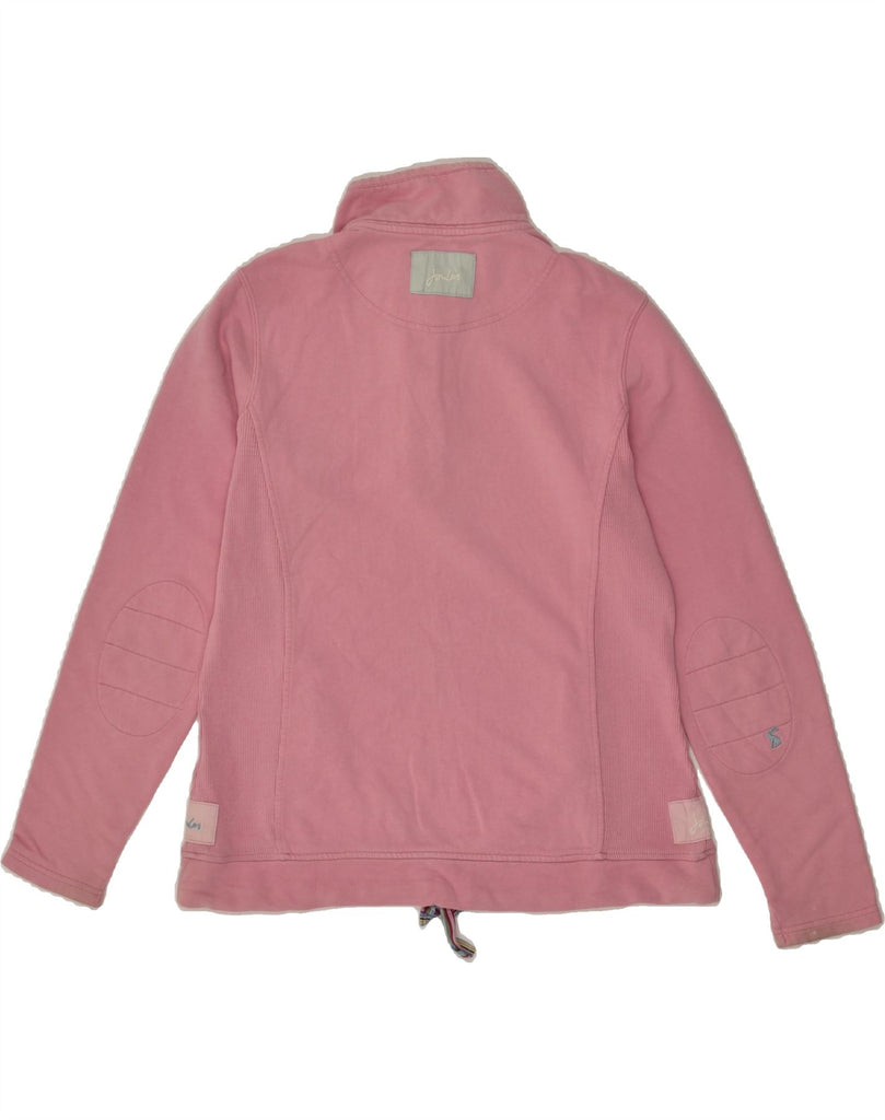 JOULES Womens Button Neck Sweatshirt Jumper UK 10 Small  Pink Cotton Vintage Joules and Second-Hand Joules from Messina Hembry 