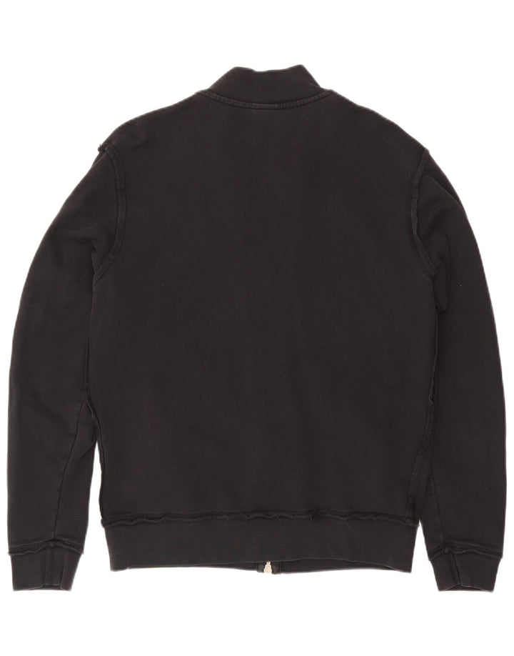 Guru Mens Graphic Tracksuit Top Jacket Large Black Cotton