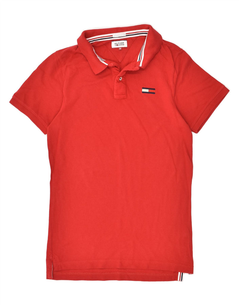 TOMMY HILFIGER Mens Polo Shirt Medium Red Cotton | Vintage Tommy Hilfiger | Thrift | Second-Hand Tommy Hilfiger | Used Clothing | Messina Hembry 