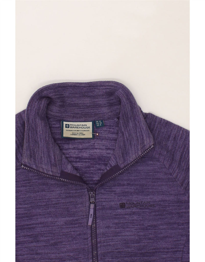 MOUNTAIN WAREHOUSE Womens Fleece Jacket UK 12 Medium Purple Polyester Vintage Mountain Warehouse and Second-Hand Mountain Warehouse from Messina Hembry 