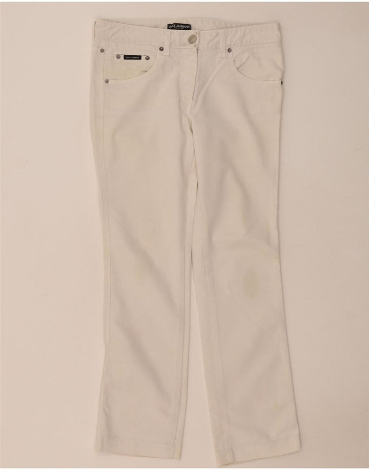 Dolce & Gabbana Womens Straight Jeans W32 L30 White