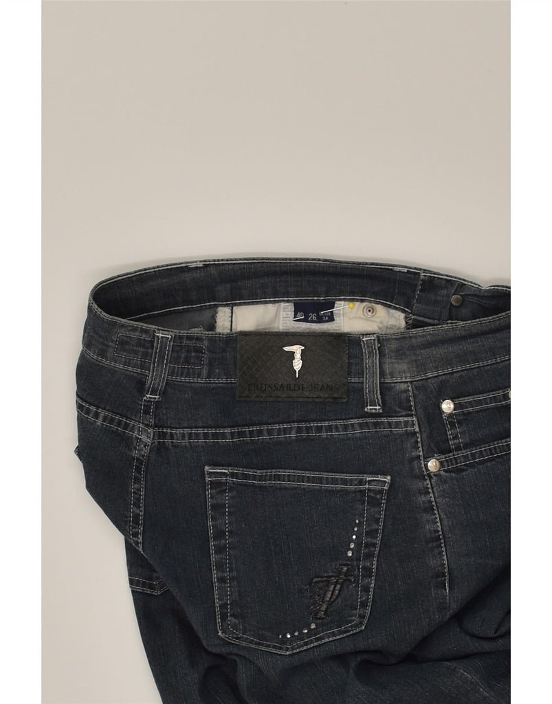 TRUSSARDI Mens Slim Jeans W24 L30 Navy Blue Cotton | Vintage Trussardi | Thrift | Second-Hand Trussardi | Used Clothing | Messina Hembry 