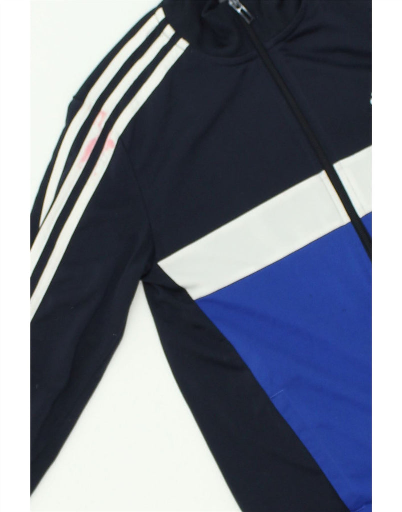 ADIDAS Boys Tracksuit Top Jacket 11-12 Years Navy Blue Colourblock | Vintage Adidas | Thrift | Second-Hand Adidas | Used Clothing | Messina Hembry 