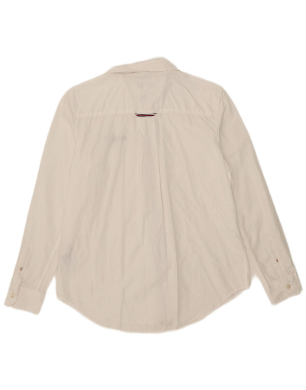 Tommy Hilfiger Womens Relaxed Fit Shirt UK 10 Small  White Cotton