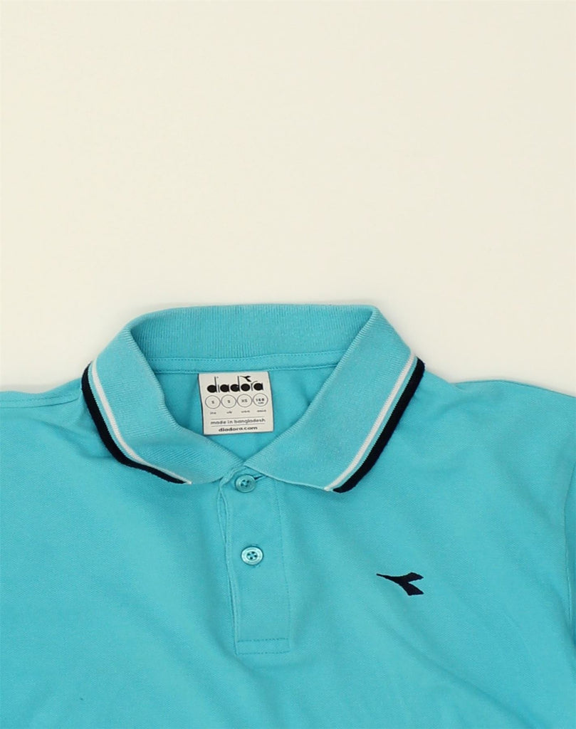 DIADORA Mens Polo Shirt Small Blue Cotton | Vintage Diadora | Thrift | Second-Hand Diadora | Used Clothing | Messina Hembry 