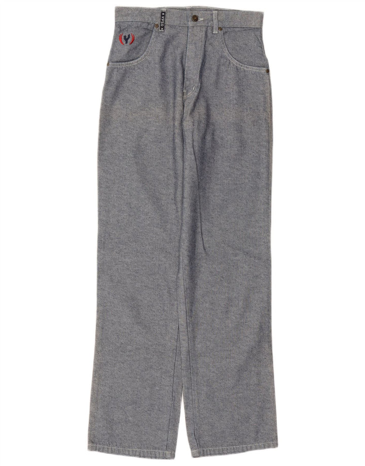 Vintage Womens Straight Casual Trousers W28 L33 Blue