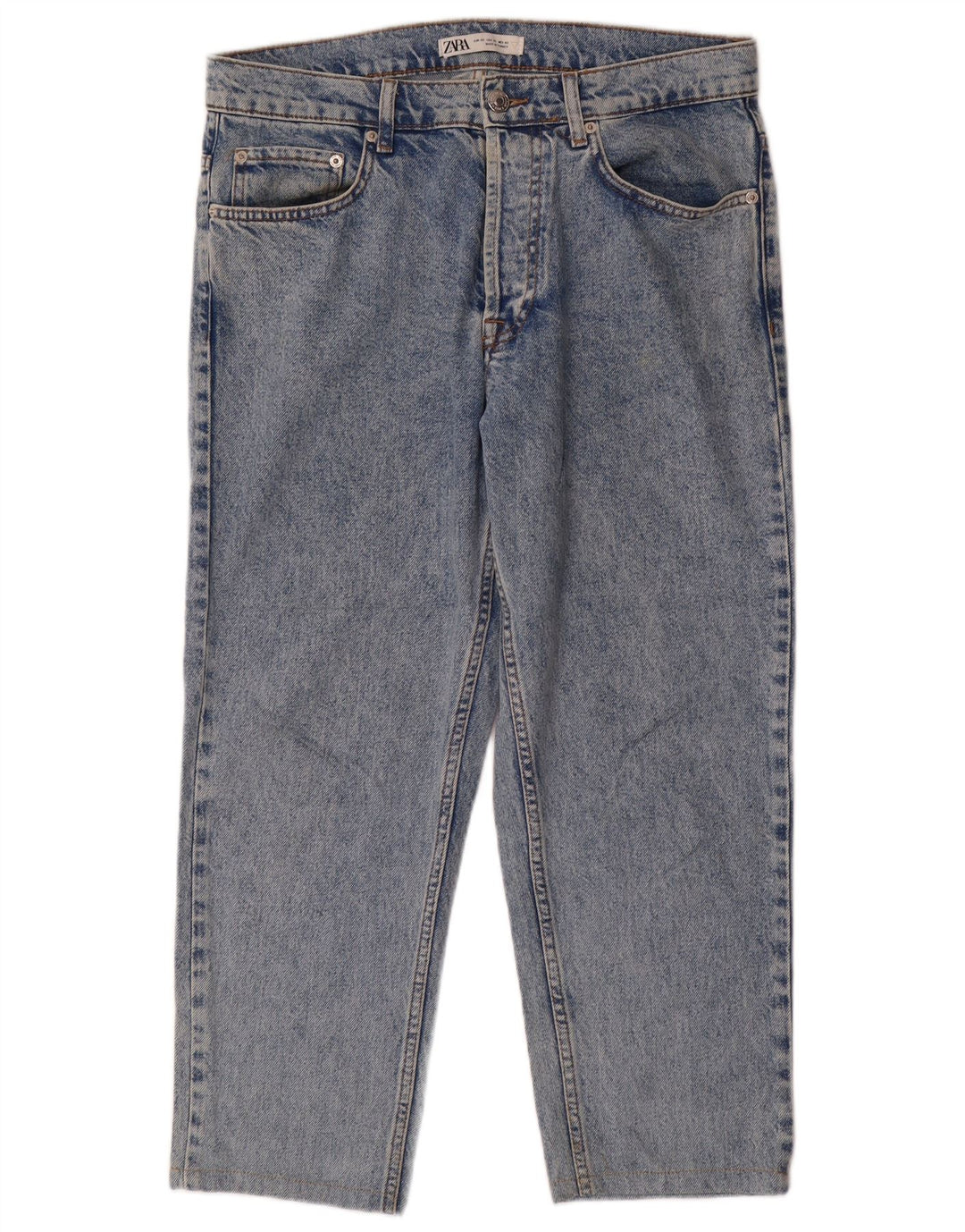 ZARA Mens Cropped Jeans EU 40 Medium W30 L25 Blue