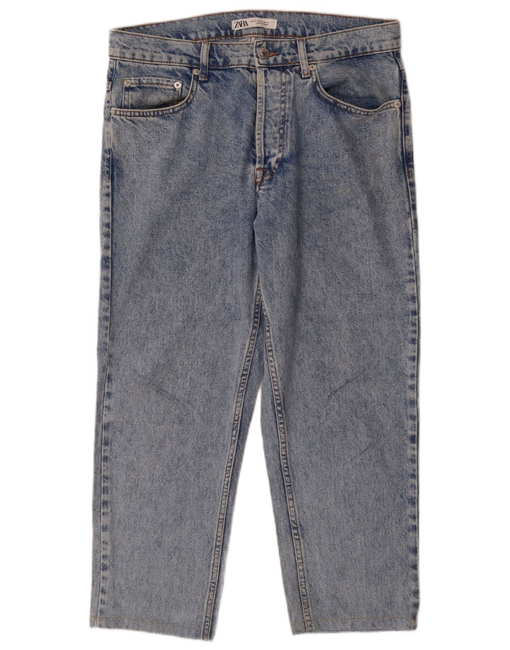 ZARA Mens Cropped Jeans EU 40 Medium W30 L25 Blue