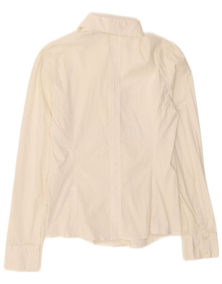 Reiss Womens Shirt UK 8 Small White Cotton