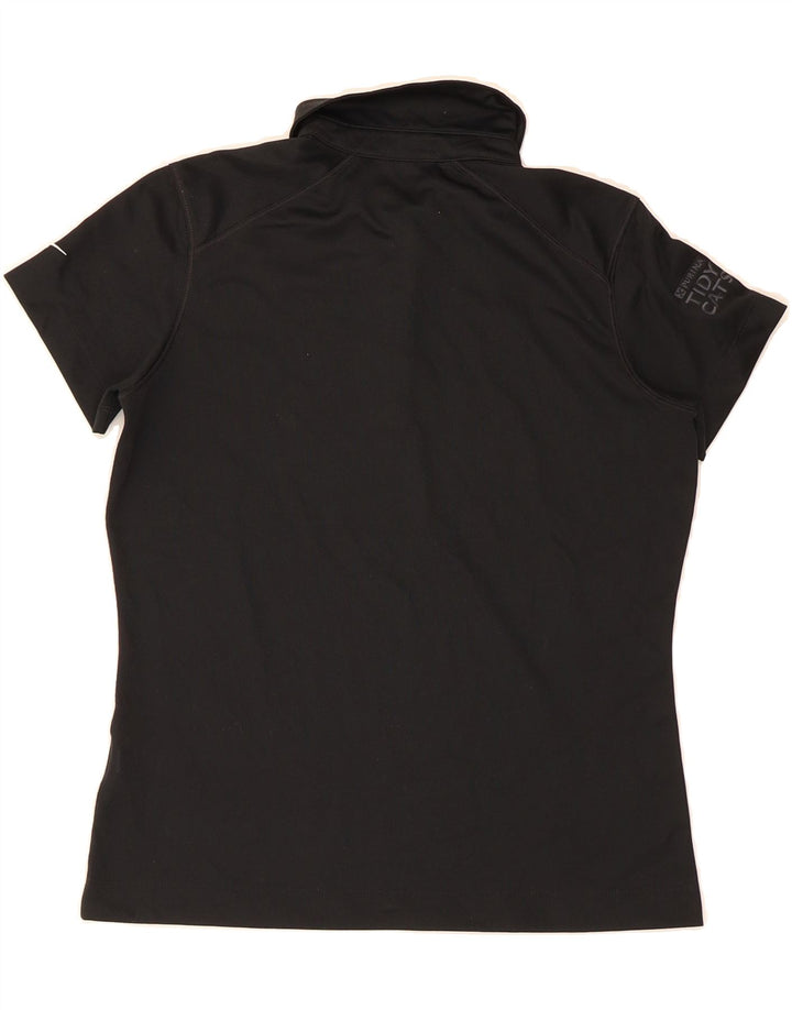 NIKE Womens Oversized Polo Shirt UK 10 Small Black Polyester Vintage Nike and Second-Hand Nike from Messina Hembry 
