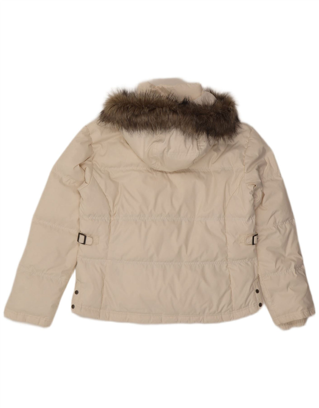 COLUMBIA Womens Hooded Padded Jacket UK 18 XL White Polyester