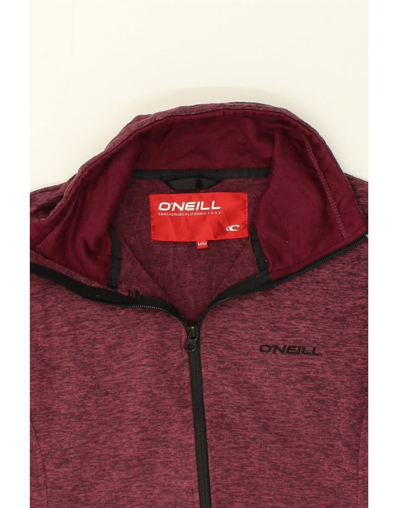 O'NEILL Womens Tracksuit Top Jacket UK 14 Medium Maroon Flecked Polyester | Vintage O'Neill | Thrift | Second-Hand O'Neill | Used Clothing | Messina Hembry 