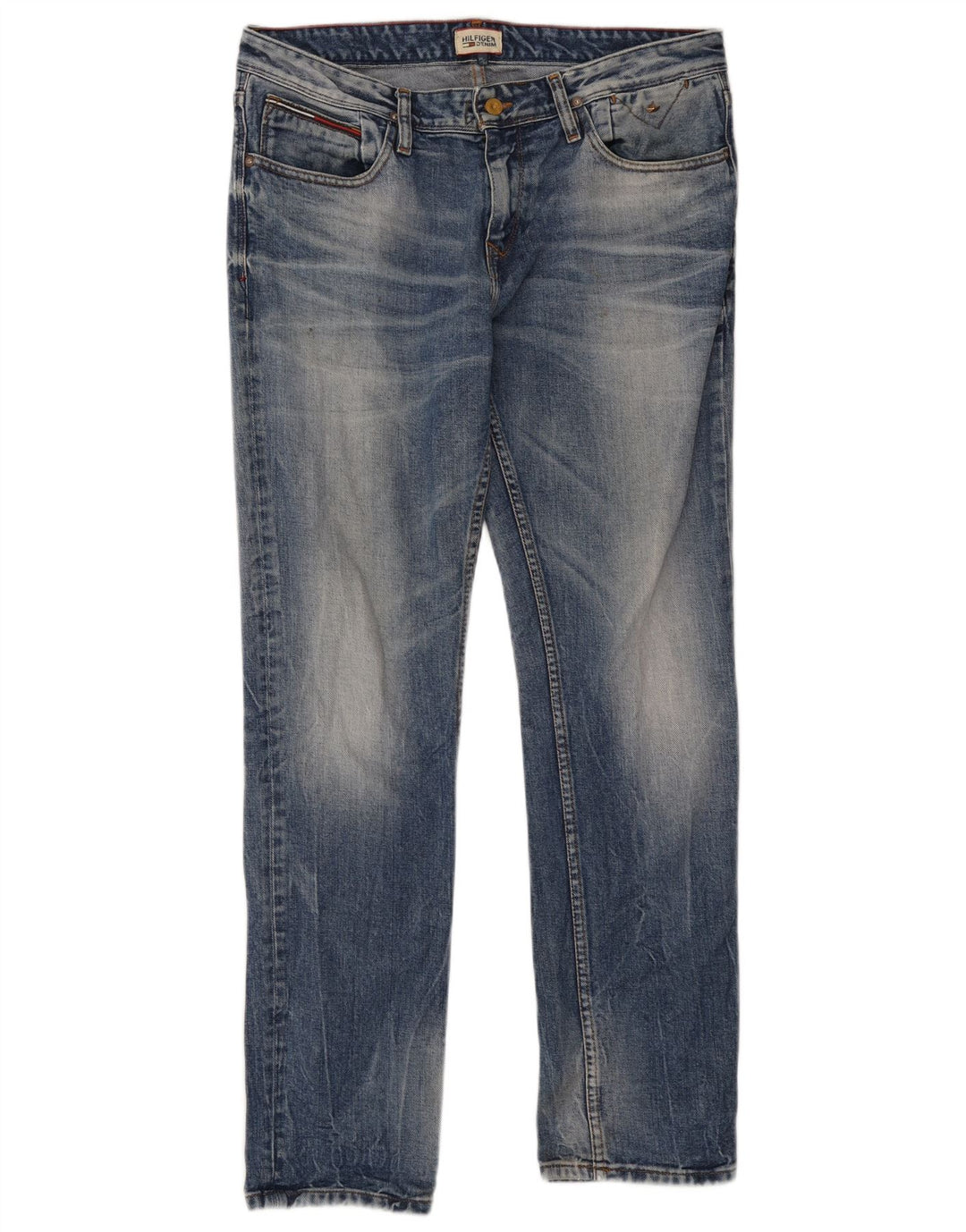 Tommy Hilfiger Mens Slim Jeans W34 L32 Blue Cotton