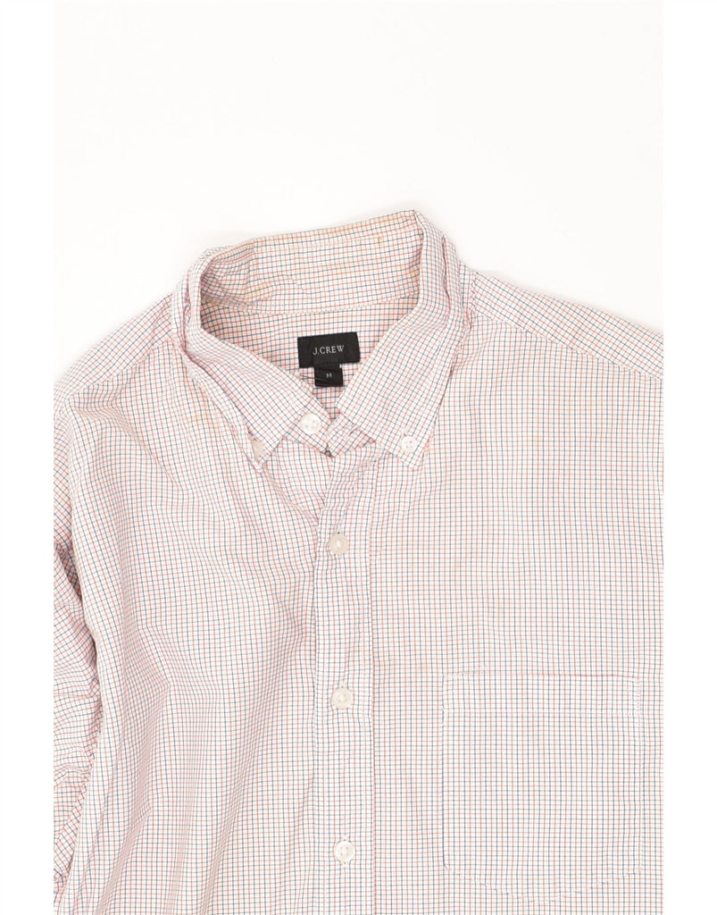 J. CREW Mens Shirt Medium White Check Cotton | Vintage J. Crew | Thrift | Second-Hand J. Crew | Used Clothing | Messina Hembry 