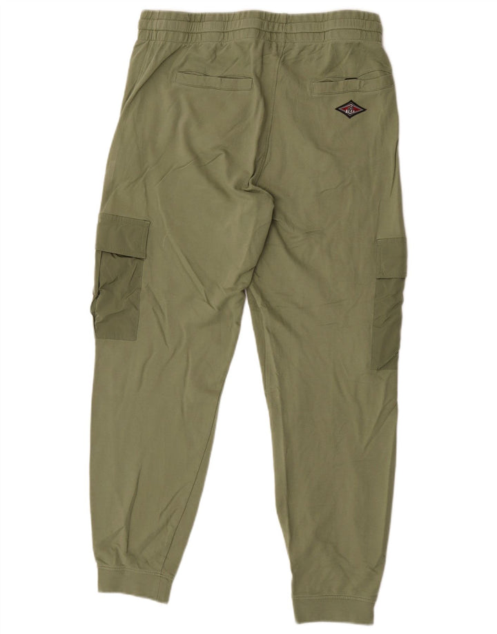 Bear Mens Cargo Tracksuit Trousers Joggers Large Khaki Cotton