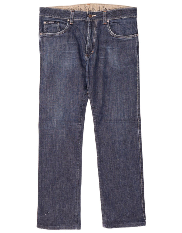Calvin Klein Mens Straight Jeans W34 L30 Blue