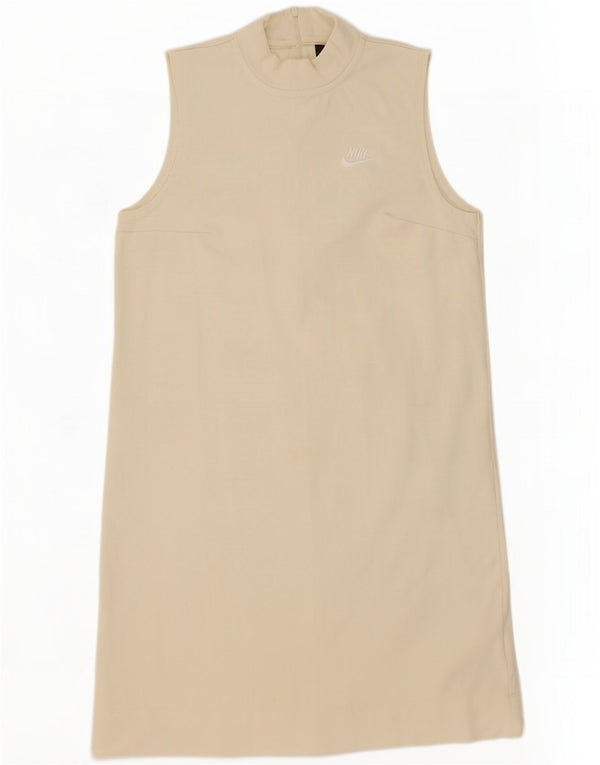 Nike Womens Sleeveless T-Shirt Dress UK 10 Small Yellow Cotton