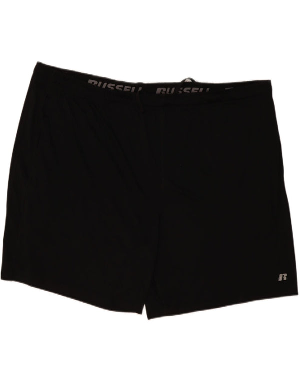RUSSELL ATHLETIC Mens Dri-Power Sport Shorts 3XL  Black Polyester