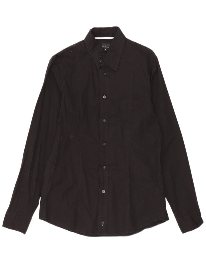 Calvin Klein Jeans Mens Shirt Medium Black Cotton