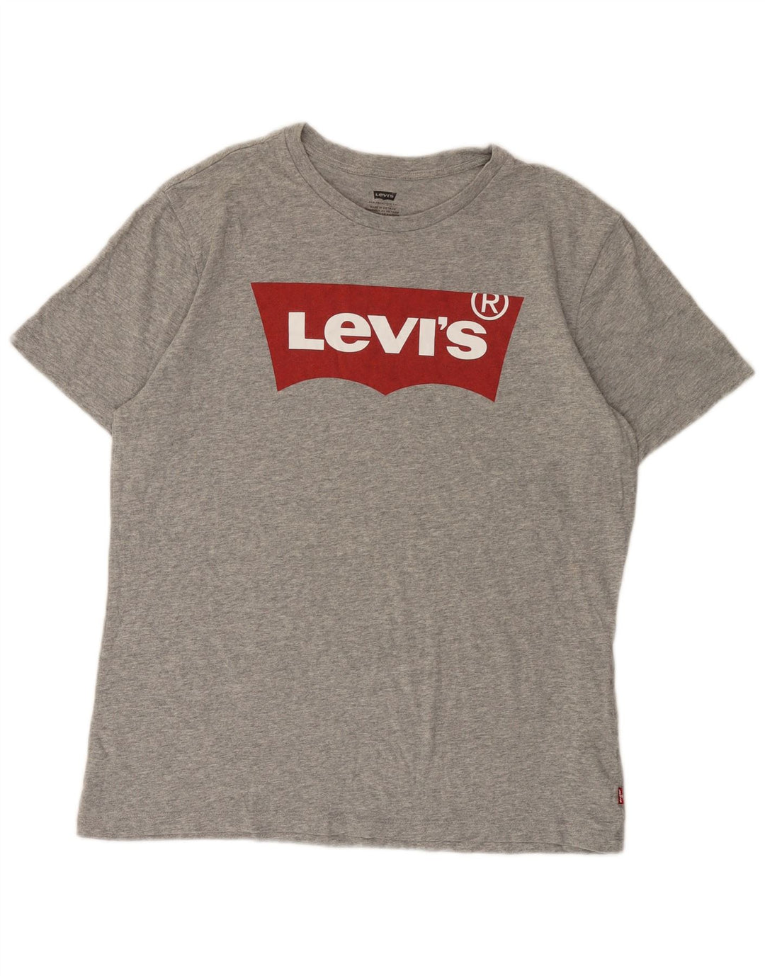 Levi's Mens Graphic T-Shirt Top Large Grey Flecked Cotton