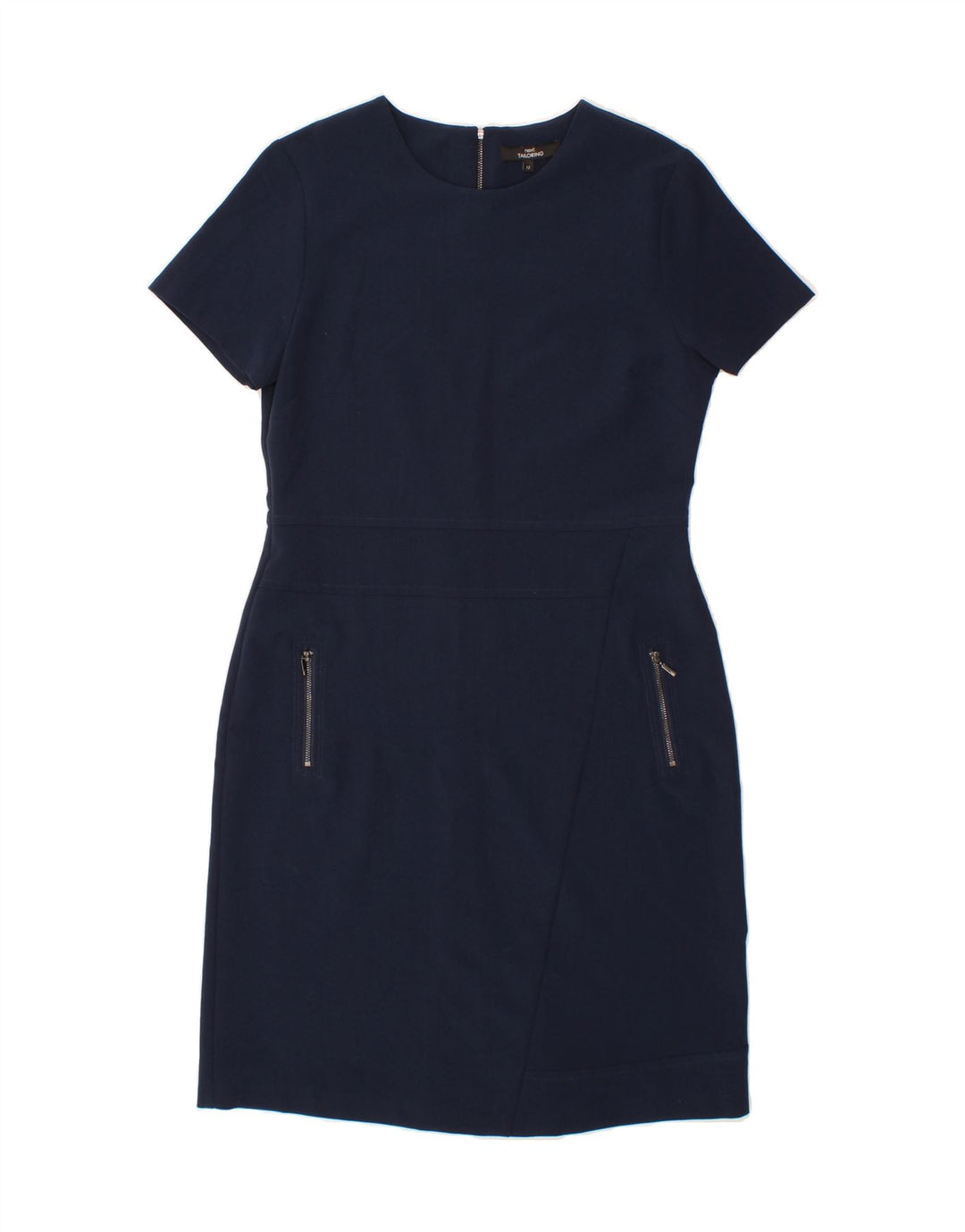 NEXT Womens Sheath Dress UK 12 Medium Navy Blue Polyester Vintage Next and Second-Hand Next from Messina Hembry 