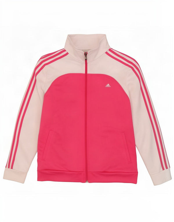 Adidas Womens Climalite Tracksuit Top Jacket UK 20/22 XL Pink Colourblock