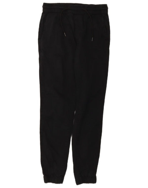 Zara Mens Joggers Casual Trousers Small W30 L28 Black Cotton