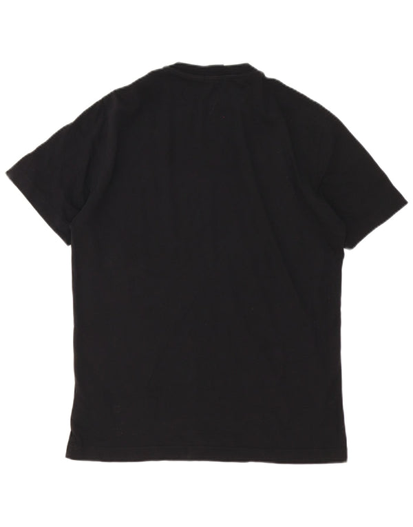 Emporio Armani Mens Graphic T-Shirt Top XS Black Colourblock Cotton