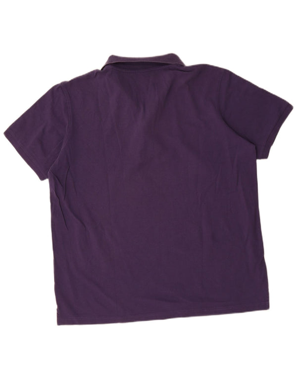 Lotto Mens Polo Shirt 2XL Purple Cotton
