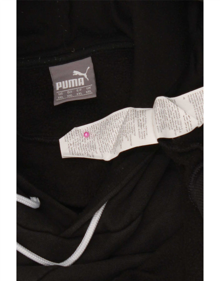 Puma Mens Hoodie Jumper 2XL Black Cotton