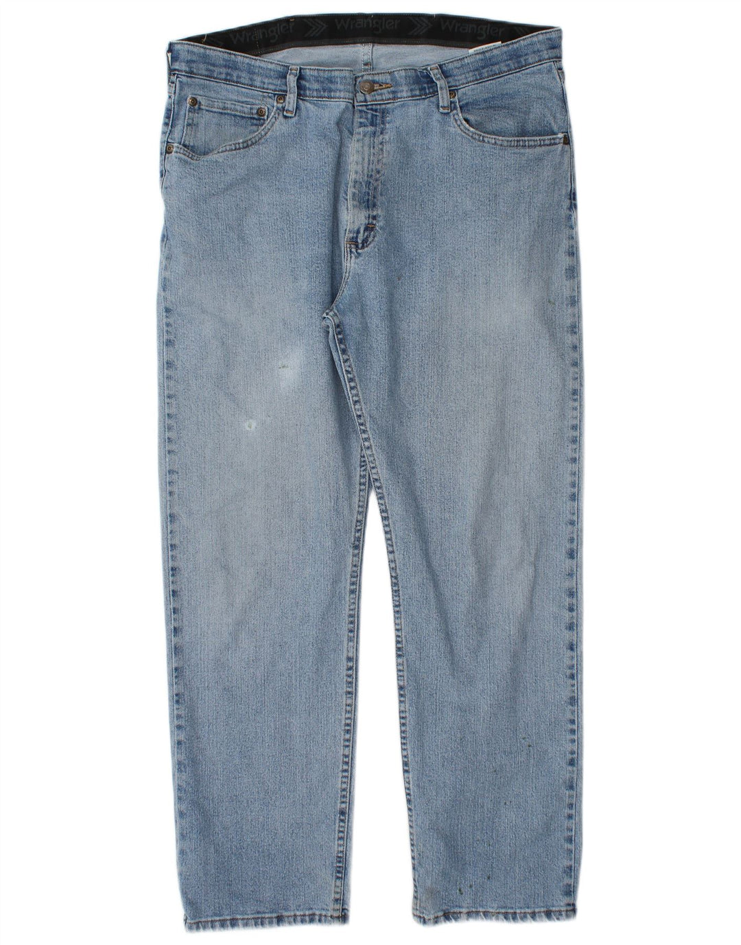 WRANGLER Mens Regular Fit Straight Jeans W36 L30 Blue Cotton
