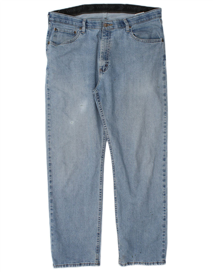WRANGLER Mens Regular Fit Straight Jeans W36 L30 Blue Cotton