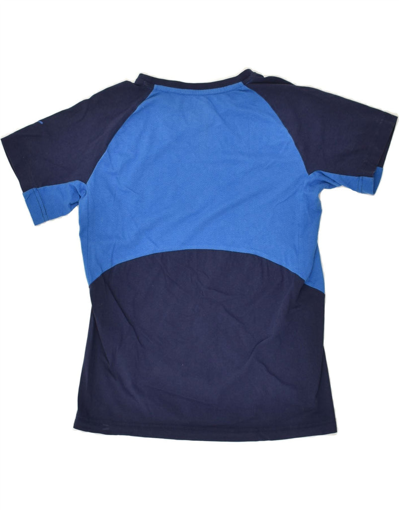 PUMA Boys Graphic T-Shirt Top 13-14 Years Navy Blue Colourblock Cotton | Vintage Puma | Thrift | Second-Hand Puma | Used Clothing | Messina Hembry 